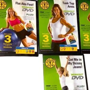 New sealed GOLDS GYM 7 complete workout DVDs